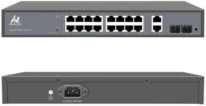 ONWOTE 16 Ports Gigabit PoE Switch 300W, 10/100/1000Mbps Self-Adaptive ONWOTE 16 Ports Gigabit PoE Switch 300W, 10/100/1000Mbps Self-Adaptive