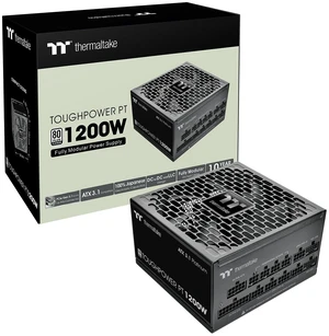 Thermaltake Toughpower PT 1200W; ATX 3.1; x2 Native PCIe 5.1 12V-2x6; Etched Flat Cables; Dual-Color H++ Connectors; 100% Japanese Capacitors; 135mm Fan; 80 Plus Platinum; Black; PS-TPP-1200 Thermaltake Toughpower PT 1200W; ATX 3.1; x2 Native PCIe 5.1 12V-2x6; Etched Flat Cables; Dual-Color H++ Connectors; 100% Japanese Capacitors; 135mm Fan; 80 Plus Platinum; Black; PS-TPP-1200