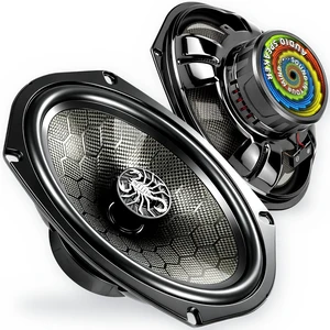 TANVSO CarbonForce 6x9 Speakers, 1200W Peak 4 Ohm 6x9 Car Speakers, 6 x 9 2-Way Coaxial Speakers with Honeycomb-Weave Carbon Fiber Cone, N48 Tweeter for Rear Deck & Door, 2 Pack TANVSO CarbonForce 6x9 Speakers, 1200W Peak 4 Ohm 6x9 Car Speakers, 6 x 9 2-Way Coaxial Speakers with Honeycomb-Weave Carbon Fiber Cone, N48 Tweeter for Rear Deck & Door, 2 Pack