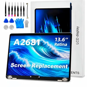 TRGSLKSS A2681 Screen Replacement with Sleep Sensor Cable for MacBook Air M2 13.6 Inch 2022, LCD Full Assembly Display 2560x1664 for EMC 4074 Midnight TRGSLKSS A2681 Screen Replacement with Sleep Sensor Cable for MacBook Air M2 13.6 Inch 2022, LCD Full Assembly Display 2560x1664 for EMC 4074 Midnight