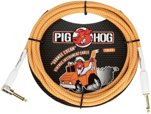 Pig Hog Right Angle Instrument Cable 10 Foot, Orange Pig Hog Right Angle Instrument Cable 10 Foot, Orange