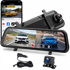 4K Rear View Mirror Camera Dual Lens with WiFi and APP Control 9.66 Inch 4K Rear View Mirror Camera Dual Lens with WiFi and APP Control 9.66 Inch