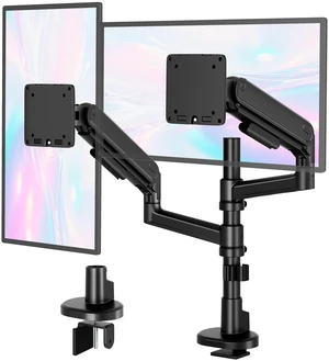 monTEK Dual Monitor Arm, Vertical Stackable 1740" Full MotionBlack monTEK Dual Monitor Arm, Vertical Stackable 1740" Full MotionBlack