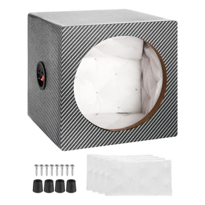 MECCANIXITY 6.5" Ported Wooden Speaker Enclosure Black White Single Vented MECCANIXITY 6.5" Ported Wooden Speaker Enclosure Black White Single Vented