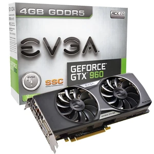 EVGA GeForce GTX 960 4GB SSC GAMING ACX 2.0+, Whisper Silent Cooling w/ Free Installed Backplate Graphics Card 04G-P4-3966-KR EVGA GeForce GTX 960 4GB SSC GAMING ACX 2.0+, Whisper Silent Cooling w/ Free Installed Backplate Graphics Card 04G-P4-3966-KR