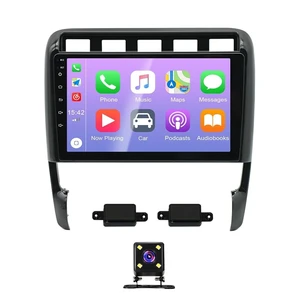 Android 13 Car Stereo for Porsche Cayenne 2002-2010, 2GB+32GB Wireless Carplay & Android Auto 9 inch 2.5D Tempered Glass Mirror auto Radio Player DSP Sound/WiFi/FM/SWC/MIC Dual USB + Backup Cam Android 13 Car Stereo for Porsche Cayenne 2002-2010, 2GB+32GB Wireless Carplay & Android Auto 9 inch 2.5D Tempered Glass Mirror auto Radio Player DSP Sound/WiFi/FM/SWC/MIC Dual USB + Backup Cam