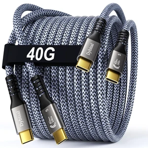 Dybisal 40Gbps Thunderbolt 5 Cable 10FT 2Pack Compatible, 8K@60Hz / 4K@144Hz, PD3.1 240W for iPhone 17/18, Mac mini, MacBook Pro M4 M5, Galaxy, Thunderbolt 5/4, SSD, eGPU, Studio Display Dybisal 40Gbps Thunderbolt 5 Cable 10FT 2Pack Compatible, 8K@60Hz / 4K@144Hz, PD3.1 240W for iPhone 17/18, Mac mini, MacBook Pro M4 M5, Galaxy, Thunderbolt 5/4, SSD, eGPU, Studio Display