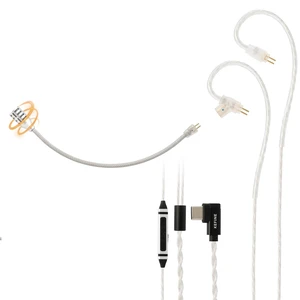 Kefine DuoMic Type-C Gaming IEM Cable with Mic, Dual Detachable Boom Mic+Inline Mic, 3 Modes Smart Control with DAC, Silver-Plated Cable for Gamers (Silver, 0.78mm 2-Pin, USB-C) Kefine DuoMic Type-C Gaming IEM Cable with Mic, Dual Detachable Boom Mic+Inline Mic, 3 Modes Smart Control with DAC, Silver-Plated Cable for Gamers (Silver, 0.78mm 2-Pin, USB-C)