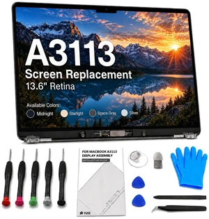 A3113 Screen Replacement 13.6 inch for MacBook Air M3 2024 Display-Silver A3113 Screen Replacement 13.6 inch for MacBook Air M3 2024 Display-Silver