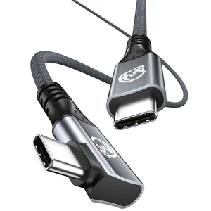 Right Angle USB C to USBC Cable 15FT, 20Gbps USB C 3.2 Gen 2x2 Data Cable Right Angle USB C to USBC Cable 15FT, 20Gbps USB C 3.2 Gen 2x2 Data Cable