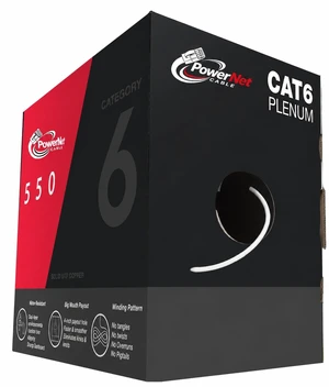 PowerNet Cable Cat6 Plenum 1000ft CMP ^^ 550MHz 10Gbps UTP Ethernet ^^ DSX-8000 Tested ^^ Fire Retardant ^^ Heavy Duty Box (White) PowerNet Cable Cat6 Plenum 1000ft CMP ^^ 550MHz 10Gbps UTP Ethernet ^^ DSX-8000 Tested ^^ Fire Retardant ^^ Heavy Duty Box (White)