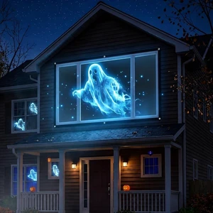 Holographic Rear Projection Screen Foldable and Portable Double Sided for Indoor Halloween Decorations, with Hang Mounting (84) Holographic Rear Projection Screen Foldable and Portable Double Sided for Indoor Halloween Decorations, with Hang Mounting (84)