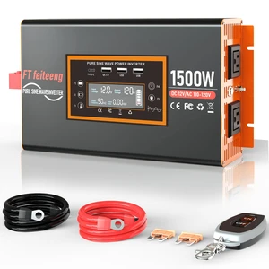 FT feiteeng 1500 Watt Inverter 12V DC to 120V AC Pure Sine Wave Inverter FT feiteeng 1500 Watt Inverter 12V DC to 120V AC Pure Sine Wave Inverter