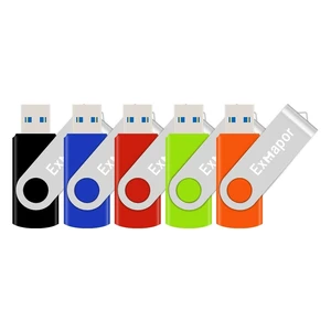USB Flash Drive 3.0 Exmapor Thumb Drives 32GB 5 Pack Multi-Color Swivel Memory Stick with Led USB Flash Drive 3.0 Exmapor Thumb Drives 32GB 5 Pack Multi-Color Swivel Memory Stick with Led