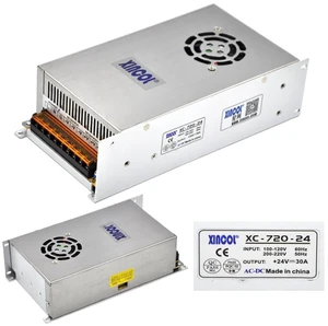 XINCOL AC to DC Converter AC110V/220V to DC24V 30A 720W Switching Power Supply Transformer Regulated for LED Strip Light,CCTV,Camera,Computer Project etc XINCOL AC to DC Converter AC110V/220V to DC24V 30A 720W Switching Power Supply Transformer Regulated for LED Strip Light,CCTV,Camera,Computer Project etc