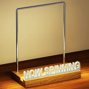 VAEKUCEAN Vinyl Record Stand with Adjustable Warm White Lights VAEKUCEAN Vinyl Record Stand with Adjustable Warm White Lights