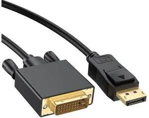 Vszerda DisplayPort to DVI Display Cable 6FT, DisplayPort to DVI Adapter Male to Male Cord Cable for TV, HP, Projector, Monitor and Other Devices Vszerda DisplayPort to DVI Display Cable 6FT, DisplayPort to DVI Adapter Male to Male Cord Cable for TV, HP, Projector, Monitor and Other Devices