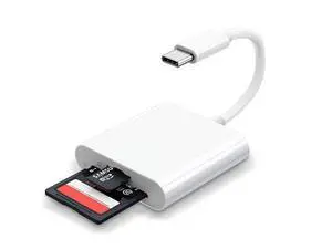 Vszerda USB C SD Card Reader for iPhone 15 16/iPad/MacBook/Mac,Type C Memory Trail Camera Card Adapter,USB-C Type C SD Reader Supports SD and MicroSD Memory Card Adapter, 2 Slots Plug and Play Vszerda USB C SD Card Reader for iPhone 15 16/iPad/MacBook/Mac,Type C Memory Trail Camera Card Adapter,USB-C Type C SD Reader Supports SD and MicroSD Memory Card Adapter, 2 Slots Plug and Play