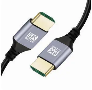 Vszerda HDMI 2.1 HDTV Cable Type-A Male to Male 8K 4K Hyper Super Flexible Ultra Thin Slim Cord High Speed for Computer HDTV 0.5M Vszerda HDMI 2.1 HDTV Cable Type-A Male to Male 8K 4K Hyper Super Flexible Ultra Thin Slim Cord High Speed for Computer HDTV 0.5M