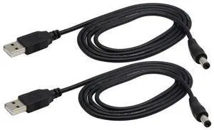 Vszerda USB 2.0 A Male to DC 5.5x2.5mm Male Adapter Cable 5 Volt DC Barrel Power Jack Charging Cable for Tablet, Electronic Dog, Access Control Attendance (1M/3.3ft, DC5.5x2.5mm)(2packs) Vszerda USB 2.0 A Male to DC 5.5x2.5mm Male Adapter Cable 5 Volt DC Barrel Power Jack Charging Cable for Tablet, Electronic Dog, Access Control Attendance (1M/3.3ft, DC5.5x2.5mm)(2packs)