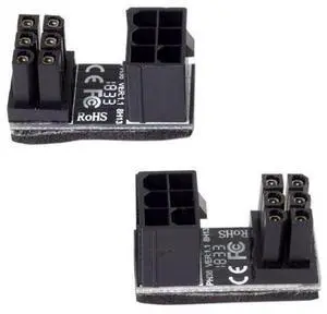 Vszerda 180 Degree Angled ATX 6Pin Female to 6pin Male Power Adapter for Desktops Graphics Card 2pcs/lot Black Vszerda 180 Degree Angled ATX 6Pin Female to 6pin Male Power Adapter for Desktops Graphics Card 2pcs/lot Black