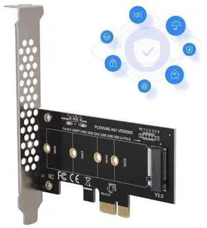 Vszerda M.2 PCIe PCI E Adapter, M.2 to PCI E3.0 X1 Expansion Card,M2 SSD NGFF NVME (m Key) to PCIe 3.0 x 1 Adapter with Low Bracket for Desktop PCI Express Slot Vszerda M.2 PCIe PCI E Adapter, M.2 to PCI E3.0 X1 Expansion Card,M2 SSD NGFF NVME (m Key) to PCIe 3.0 x 1 Adapter with Low Bracket for Desktop PCI Express Slot
