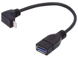 Vszerda 90 Degree USB-C Type-C USB 3.1 Male to USB 3.0-A Female Adapter 10Gbps OTG Data Power Cable 20cm Up Down Angled Vszerda 90 Degree USB-C Type-C USB 3.1 Male to USB 3.0-A Female Adapter 10Gbps OTG Data Power Cable 20cm Up Down Angled