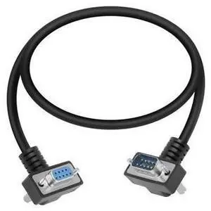 Vszerda RS232 Serial Cable, 90 Degree DB9 Male to Female 9 Pin Straight Through Extension Cable for Data Access (1.6FT) Vszerda RS232 Serial Cable, 90 Degree DB9 Male to Female 9 Pin Straight Through Extension Cable for Data Access (1.6FT)