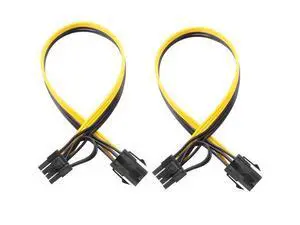 Vszerda 6 Pin Female to 8 Pin (6+2) Male PCI Express GPU Power Supply PCIe Adapter Cable, Computer Suitable Cable(Pack of 2) Vszerda 6 Pin Female to 8 Pin (6+2) Male PCI Express GPU Power Supply PCIe Adapter Cable, Computer Suitable Cable(Pack of 2)