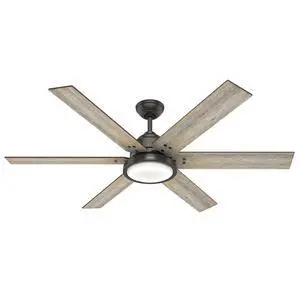 Hunter Fan Company 59461 Warrant 60 Inch Multiple Speed Ceiling Fan with LED Light, Remote Control, and Reversible Blades, Noble Bronze Finish Hunter Fan Company 59461 Warrant 60 Inch Multiple Speed Ceiling Fan with LED Light, Remote Control, and Reversible Blades, Noble Bronze Finish