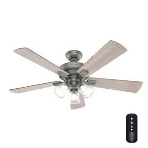 Hunter Fan Company 51857 Crestfield Ceiling-Fans, Matte Silver, AAA Hunter Fan Company 51857 Crestfield Ceiling-Fans, Matte Silver, AAA