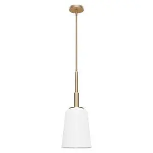 Hunter - Nolita 1-light Alturas Gold, Small Pendant Light, Dimmable, Modern Style, Cone Shaped, for Bedrooms, Kitchens, Dining, Living Rooms - 19886 Hunter - Nolita 1-light Alturas Gold, Small Pendant Light, Dimmable, Modern Style, Cone Shaped, for Bedrooms, Kitchens, Dining, Living Rooms - 19886