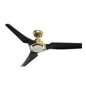Casablanca - Eula Indoor/Outdoor Ceiling Fan With Light, 52-inch, Brass, Casual-style, 6-speed DC Motor, Energy Star, for porches, patios, sunrooms, bathrooms (Matte Black) Casablanca - Eula Indoor/Outdoor Ceiling Fan With Light, 52-inch, Brass, Casual-style, 6-speed DC Motor, Energy Star, for porches, patios, sunrooms, bathrooms (Matte Black)
