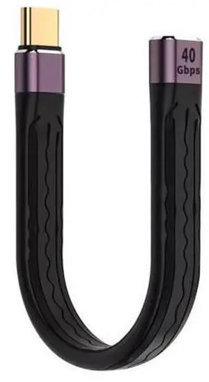Vszerda Short USB C 4.0 Cable 100W, 40Gbps USB Type C Female to Male Data Transfer 100W PD Short Cable for Type C Device, 5.11 inch (Type C Female) Vszerda Short USB C 4.0 Cable 100W, 40Gbps USB Type C Female to Male Data Transfer 100W PD Short Cable for Type C Device, 5.11 inch (Type C Female)