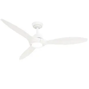 Casablanca - Surea Indoor/Outdoor Ceiling Fan With Light, Remote, 56-inch, Fresh White, Modern-style, 6-speed DC Motor, Energy Star, 52855, for porches, patios, sunrooms, bathrooms Casablanca - Surea Indoor/Outdoor Ceiling Fan With Light, Remote, 56-inch, Fresh White, Modern-style, 6-speed DC Motor, Energy Star, 52855, for porches, patios, sunrooms, bathrooms