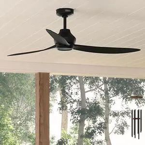 Hunter 60 inch Indoor/Outdoor Ceiling Fan and Remote Control, Mazzini Matte Black Ceiling Fan, 6 Speed ENERGY STAR, 52810, for Patios, Bedrooms, or Living Rooms Hunter 60 inch Indoor/Outdoor Ceiling Fan and Remote Control, Mazzini Matte Black Ceiling Fan, 6 Speed ENERGY STAR, 52810, for Patios, Bedrooms, or Living Rooms