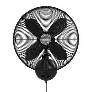 Hunter Fan Company Classic 16 in. 3 Speed Wall Fan in Matte Black with Oscillation and Adjustable Head Hunter Fan Company Classic 16 in. 3 Speed Wall Fan in Matte Black with Oscillation and Adjustable Head