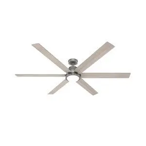 Hunter 72 inch WiFi Gravity Matte Silver Ceiling Fan with LED Light Kit and Handheld Remote Hunter 72 inch WiFi Gravity Matte Silver Ceiling Fan with LED Light Kit and Handheld Remote