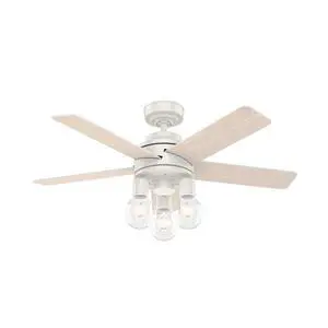 Hunter Fan Company, 51331, 44 inch Hardwick Fresh White Ceiling Fan with LED Light Kit and Handheld Remote Hunter Fan Company, 51331, 44 inch Hardwick Fresh White Ceiling Fan with LED Light Kit and Handheld Remote