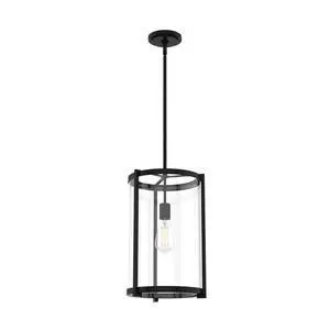 Hunter - Astwood 1-Light Matte Black, Caged Style, Dimmable, Medium Size Pendant Light for Bedrooms, Kitchens, Dining, Living Rooms - 19123 Hunter - Astwood 1-Light Matte Black, Caged Style, Dimmable, Medium Size Pendant Light for Bedrooms, Kitchens, Dining, Living Rooms - 19123