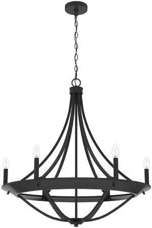 Hunter - Perch Point 6-light Noble Bronze, Large Chandelier, Dimmable, Casual Style, Empire Shaped, for Bedrooms, Kitchens, Dining, Living Rooms - 19414 Hunter - Perch Point 6-light Noble Bronze, Large Chandelier, Dimmable, Casual Style, Empire Shaped, for Bedrooms, Kitchens, Dining, Living Rooms - 19414