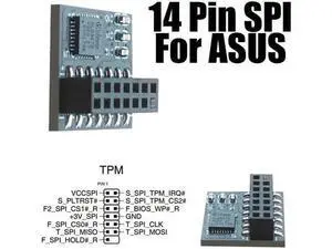 TPM 2.0 Module 14-1 Pin Safety Block For SPI Card 14pin Motherboard Windows 11 TPM 2.0 Module 14-1 Pin Safety Block For SPI Card 14pin Motherboard Windows 11