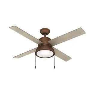 Hunter Fan Company, 51036, 52 inch Loki Weathered Copper Ceiling Fan with LED Light Kit and Pull Chain Hunter Fan Company, 51036, 52 inch Loki Weathered Copper Ceiling Fan with LED Light Kit and Pull Chain