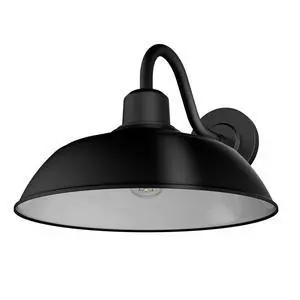 Hunter - Mill Valley 1-Light Matte Black Outdoor Wall Light, Dimmable, Transitional Style, Dome Shaped, for Patios, Walkways, Garages - 46001 Hunter - Mill Valley 1-Light Matte Black Outdoor Wall Light, Dimmable, Transitional Style, Dome Shaped, for Patios, Walkways, Garages - 46001