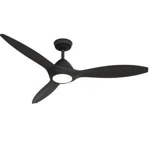 Casablanca - Surea Indoor/Outdoor Ceiling Fan With Light, Remote, 56-inch, Matte Black, Modern-style, 6-speed DC Motor, Energy Star, 52856, for porches, patios, sunrooms, bathrooms Casablanca - Surea Indoor/Outdoor Ceiling Fan With Light, Remote, 56-inch, Matte Black, Modern-style, 6-speed DC Motor, Energy Star, 52856, for porches, patios, sunrooms, bathrooms