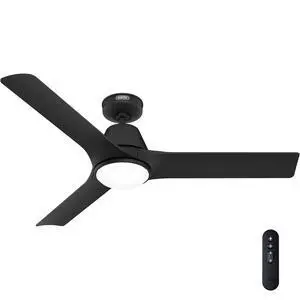 Hunter Aeronaut Indoor/Outdoor Ceiling Fan With Light, Remote, 52-inch (Matte Black) Hunter Aeronaut Indoor/Outdoor Ceiling Fan With Light, Remote, 52-inch (Matte Black)