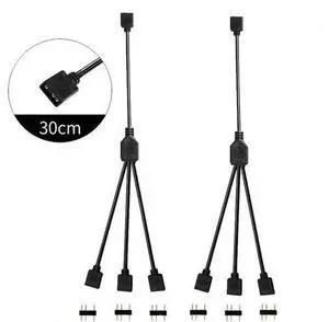 2 Pack 5V 3-Pin RGB 3-Way Female to x Female RBW LED Strip Splitter Cable,3 Port AURA RGB Lighting Hub w/ Gender Changer Adapter - 1 Foot 2 Pack 5V 3-Pin RGB 3-Way Female to x Female RBW LED Strip Splitter Cable,3 Port AURA RGB Lighting Hub w/ Gender Changer Adapter - 1 Foot