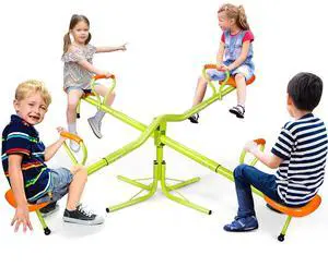 Kids Seesaw Swivel Teeter Totter Home Playground Equipment, 360 Degrees Rotating Safe, Outdoor Fun for Kids, Toddlers, Boys, Children (4 Seats) Kids Seesaw Swivel Teeter Totter Home Playground Equipment, 360 Degrees Rotating Safe, Outdoor Fun for Kids, Toddlers, Boys, Children (4 Seats)