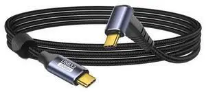 USB C to USB C 90 Degree Cable 10Gbps USB Type-C 3.1 Gen2 Male to Male Data Transfer 4K@60Hz Video Cable Support 100W Fast Charging (1M/3.3FT) USB C to USB C 90 Degree Cable 10Gbps USB Type-C 3.1 Gen2 Male to Male Data Transfer 4K@60Hz Video Cable Support 100W Fast Charging (1M/3.3FT)