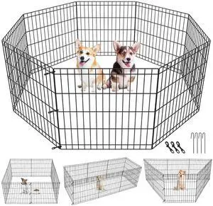 Pet Dog Playpen 24/30/36/42/48 Inch Metal Portable Dog Exercise Pen Indoor Outdoor Folding Yard Puppy Dog Fence for Small Medium Large Dogs 8 Panel Pet Dog Playpen 24/30/36/42/48 Inch Metal Portable Dog Exercise Pen Indoor Outdoor Folding Yard Puppy Dog Fence for Small Medium Large Dogs 8 Panel